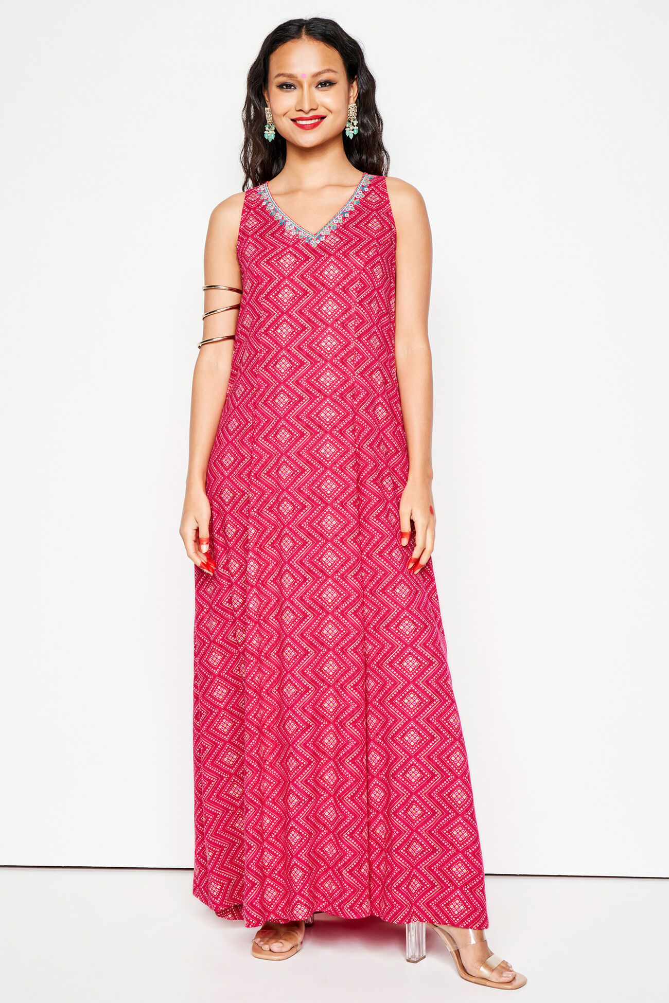 Priyo A-Line Maxi Dress, Pink, image 7